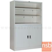 E07A080-1:ตู้เอกสาร 2 บานเปิด บนโล่ง ล่างทึบ รุ่น Engella (เองเจลล่า)  3 ฟุต ขนาด 91.4W cm. กุญแจล็อก