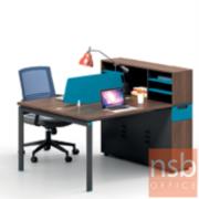 A27A027:ชุดโต๊ะทำงานกลุ่ม 2 ที่นั่ง  รุ่น Huffam (ฮัฟแฟม)  ขนาด 150W cm. พร้อมตู้ข้างสูง 