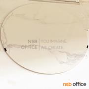 A47A010-1:หน้าท็อปหินสังเคราะห์กลม ลายหินอ่อนสีขาว รุ่น Herman (เฮอร์แมน)   ขนาด 60Di cm. 