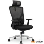 B28A154-2:เก้าอี้ผู้บริหารหลังเน็ต  รุ่น Virginia (เวอร์จิเนีย)  ขาเหล็กชุบโครเมียม โช้คแก๊ส ก้อนโยก