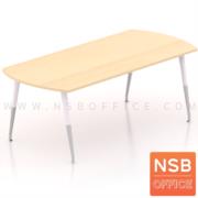 A05A220-2:โต๊ะประชุมหัวโค้ง  รุ่น Detroit (ดีทรอยต์)  ขนาด 200W cm. ระบบคานเหล็ก ปลายขาโครเมี่ยม 