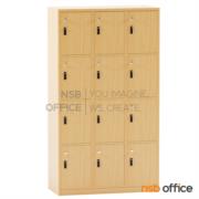 C13A019-1:ตู้ล็อกเกอร์ไม้ 12 ประตู รุ่น Hereward (เฮียร์เวิร์ต)  ขนาด 90W*160H cm. กุญแจล็อกรหัส