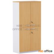 C02A012-1:ตู้เอกสาร สูง 160 cm. 4 บานเปิดทึบ รุ่น Cosgrove (คอสโกรฟ) กว้าง 80W cm. สีมาตรฐาน เมลามีน