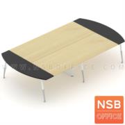 A05A169-2:โต๊ะประชุมหัวโค้ง   ขนาด 340W*180D cm.    ขากลางมีกล่องนำสายไฟตรงกลาง ขาเหล็กเหลี่ยม