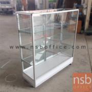 G06A040-4:ตู้กระจกโชว์สินค้า อลูมิเนียมล้วน สูง 130 ซม. 5 ฟุต