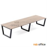 A05A120-4:โต๊ะประชุมยาว รุ่น Xyric (ไซริค)  ขนาด 360W cm. (3 ขา) ขาเหล็กทรงคางหมู
