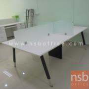 A04A167:ชุดโต๊ะทำงานกลุ่ม 4 ที่นั่ง    ขนาด 240W cm. พร้อมกระจก miniscreen