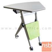 B30A054-1:โต๊ะพับล้อเลื่อน 1/6 รุ่น grass (แกรส)  หน้าไม้เมลามีน มีที่เก็บของใต้โต๊ะ