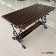G08A041-3:โต๊ะสนามไม้เต็ง เหล็กหล่อ กทม. รุ่น BKK-TOO10 ขนาด 120W cm.  