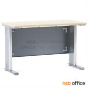 A18A081-5:โต๊ะประชุมตรง   ขนาด 80W cm.  พร้อมบังตาเหล็กทำลวดลาย ขาเหล็กตัวแอล