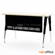 A39A004-1:โต๊ะทำงาน  รุ่น Nester (เนสเตอร์)  ขนาด 120W*60D cm. บังตาเหล็ก ขาเหล็กวีคว่ำทำสีปลายเรียว