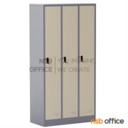 E08A005:ตู้ล็อกเกอร์ 3 ประตู รุ่น Fiennes (ไฟนส์)   ขนาด 91.4W*45.7D*183H cm. กุญแจล็อก