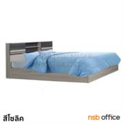 G12A257-1:เตียงนอนไม้ รุ่น Birdie (เบอร์ดี้)  ขนาด 5 ฟุต (สีโซลิค)  