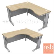 A18A017-1:โต๊ะทำงานตัวแอลหน้าโค้งเว้า  รุ่น Cavassos (คาวาสโซส์)  ขนาด 150W1*120W2*60D cm. ขาเหล็ก 