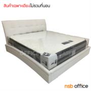 G11A101:เตียงนอนหัวเตียงหุ้มเบาะPU    6 ฟุต รุ่น มาแชล(สต็อก 3 ตัว)