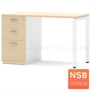 A06A007-1:โต๊ะทำงาน 3 ลิ้นชัก รุ่น Bayside (เบย์ไซด์)  ขนาด 120W*60D cm. ขาเหล็ก