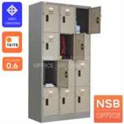 E03A004:ตู้ล็อกเกอร์เหล็ก 12 ประตู กุญแจพร้อมสายยู รุ่น LK-012  ขนาด 92W* 46D* 183H cm. 