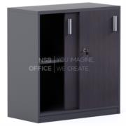 C01A003-8:ตู้เอกสาร 2 บานเลื่อนทึบ รุ่น McFeely (แม็คฟีลี่) ขนาด 90W*85H cm. สีพิเศษเฉพาะหน้าบาน เมลามีน