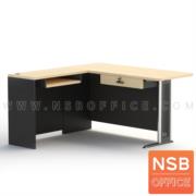 B32A011-1:โต๊ะแพทย์ในห้องตรวจ รุ่น Hamada (ฮามาดะ)  ขนาด 120W1*150W2 cm. พร้อมรางคีย์บอร์ดและกล่องลิ้นชัก