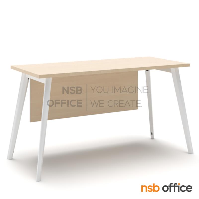 A10A137:โต๊ะทำงานโล่ง รุ่น Zamon (ซาม่อน)  บังตาไม้ ขาเหล็ก