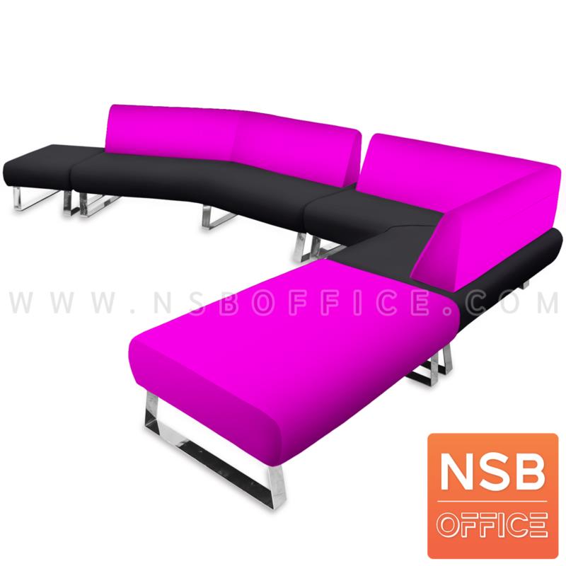 B21A029:โซฟารับแขกตัวแอล รุ่น FINO-III    ขาเหล็กโครเมี่ยม  