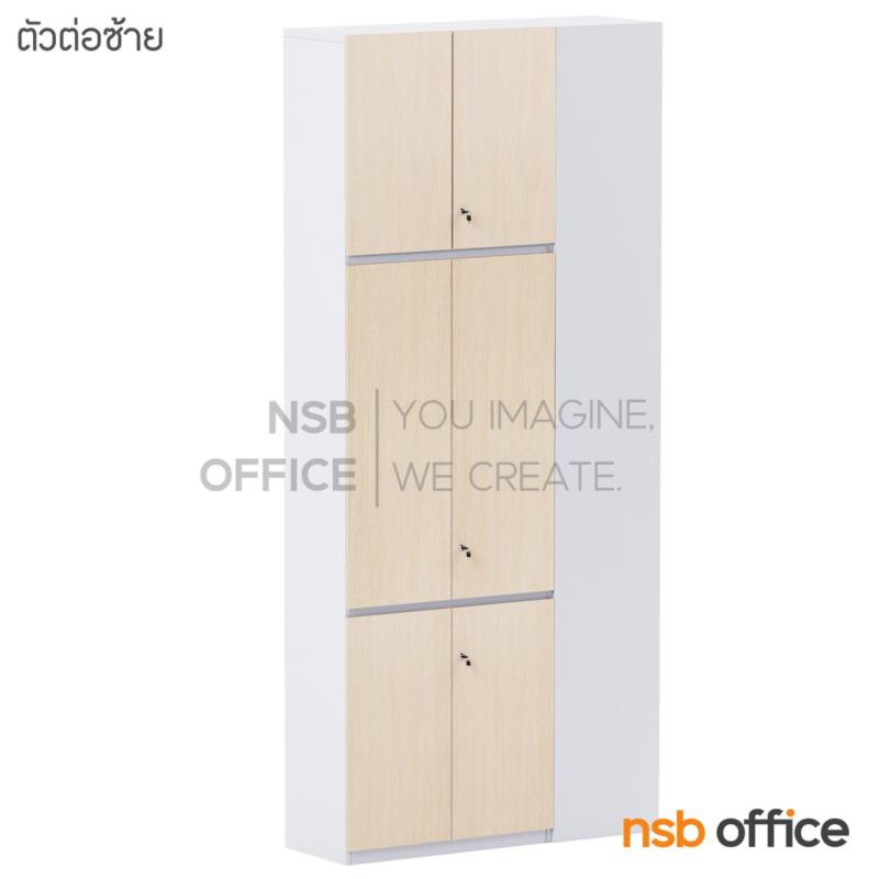 C17A011:ตู้เอกสารเข้ามุม 6 บานเปิดทึบ รุ่น Ombrelix (ออมเบรลิกซ์) ขนาด 120W*270H cm. เมลามีน