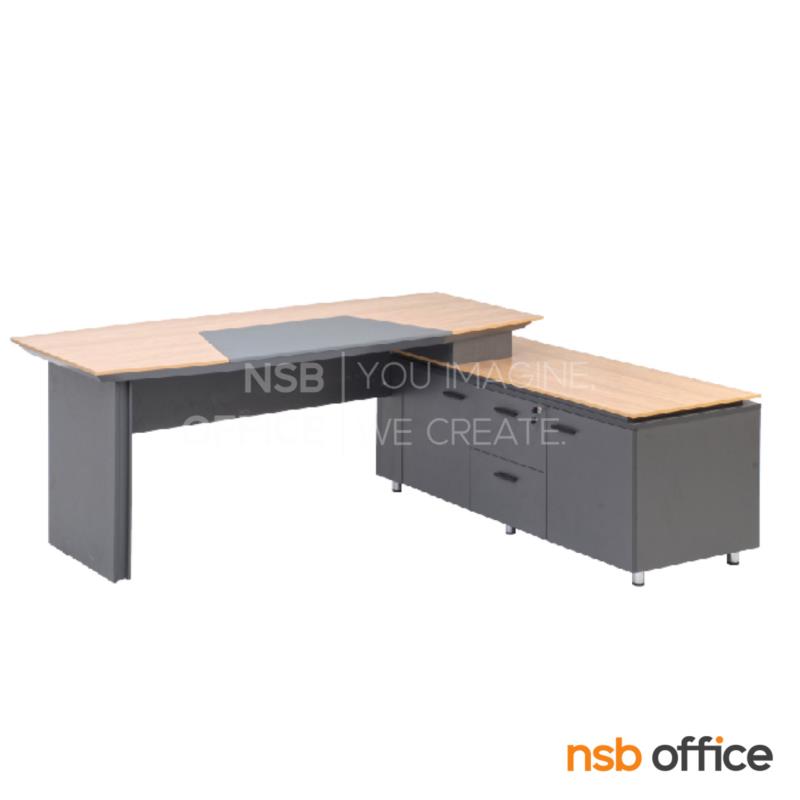 A30A089:โต๊ะผู้บริหารตัวแอล รุ่น Sola (โซล่า) ขนาด 200W cm.  