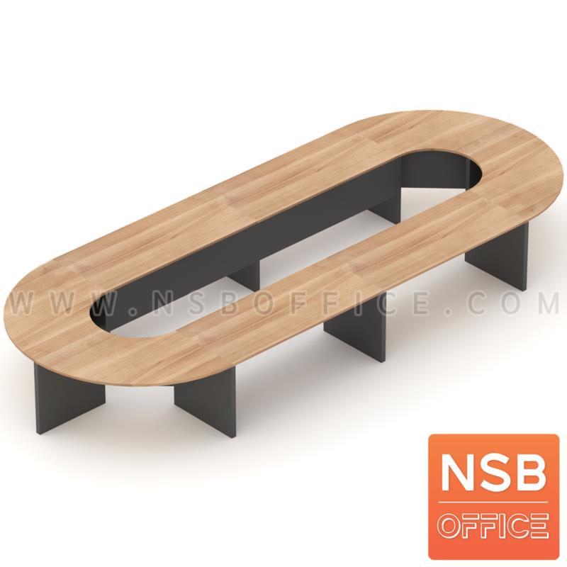 A05A057:โต๊ะประชุมหัวโค้ง 22 ที่นั่ง รุ่น Xenon (ซีน่อน) ขนาดรวม 600W cm. เมลามีน ขาไม้