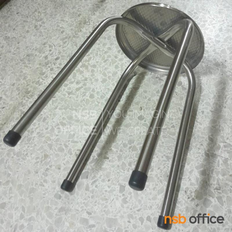 เก้าอี้สตูลกลมที่นั่งสแตนเลส รุ่น Sargant (ซาแกนต์) 28Di*49H cm. สแตนเลสล้วน 