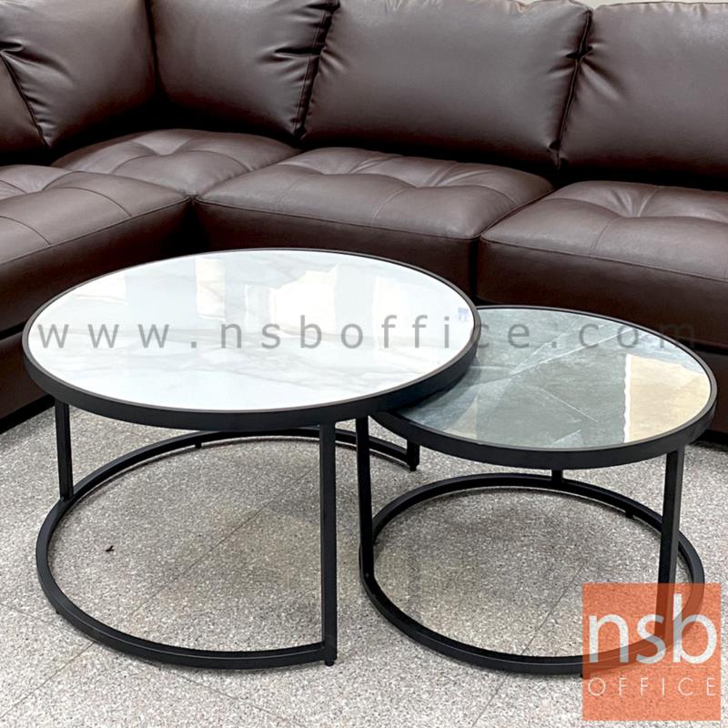 B13A272:โต๊ะกลาง  รุ่น Amarissa (อัมริสา) ท็อปลายหินอ่อน 