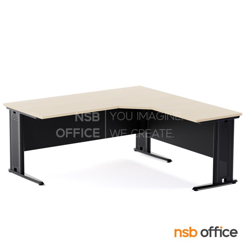 A28A023:โต๊ะผู้บริหารตัวแอล รุ่น Lila (ไลลา) ขนาด 180W cm.  ขาเหล็ก
