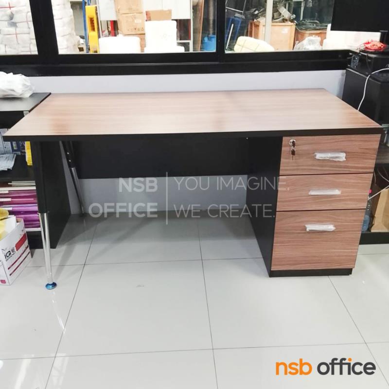 โต๊ะทำงาน 3 ลิ้นชักข้าง รุ่น MODERN-3  ขาเหล็กวีคว่ำ