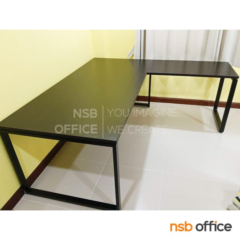 โต๊ะทำงานผู้บริหารตัวแอล รุ่น Henery (เฮนเนอรี) ขนาด 200W1*190W2 cm. บังตาเหล็ก