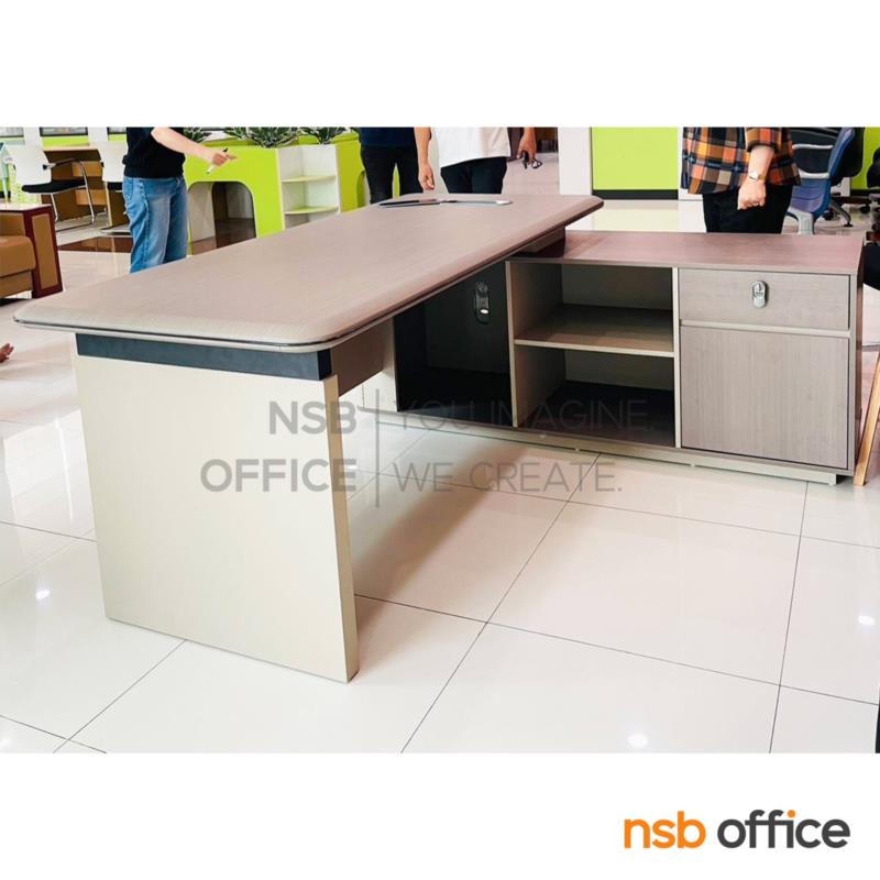 โต๊ะผู้บริหารตัวแอล รุ่น Dominexis (โดมิเน็กซิส) ขนาด 180W, 200W cm. 