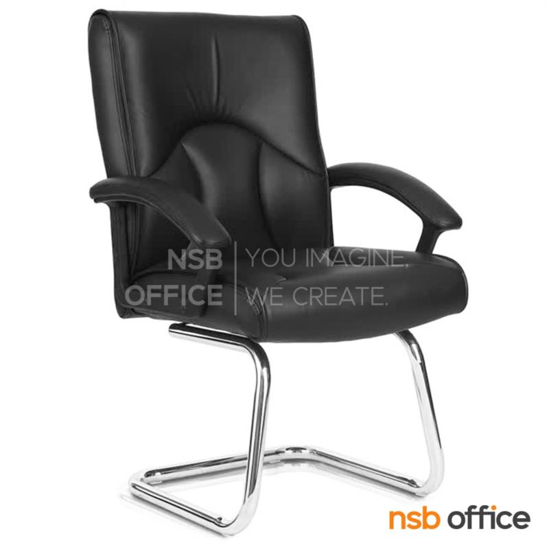 B04A091:เก้าอี้รับแขกขาตัวซี รุ่น YT-DE2C  ขาเหล็กชุบโครเมี่ยม