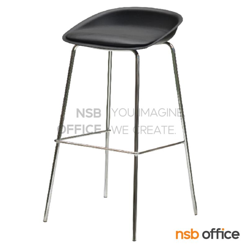 B18A111:เก้าอี้บาร์สูงโมเดิร์นหุ้มหนังเทียม รุ่น Parilla (พาร์วิลล่า)  ขาเหล็กชุบโครเมี่ยม 