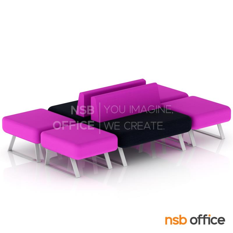 B12A315:ชุดโซฟารับแขก รุ่น Trio II (ทรีโอ 2) ขนาด 60W, 120W cm. ขาเหล็กชุบโครเมี่ยม