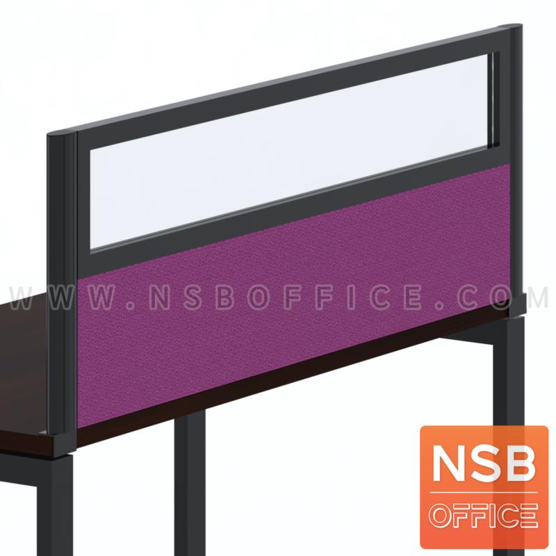 P04A007:มินิสกรีนครึ่งกระจกใส 40H cm เฟรมอลูมิเนียม รุ่นหนา 3 cm  (ติดตั้งเจาะสัน top) 