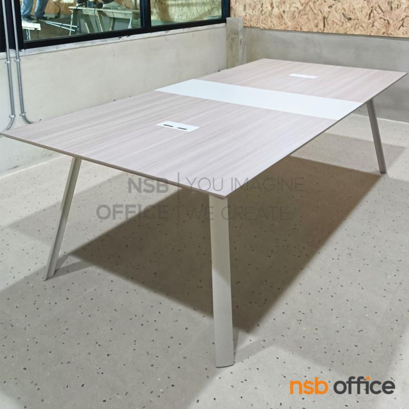 โต๊ะประชุมทรงสี่เหลี่ยม รุ่น Campus (แคมปัส) ขนาด 240W cm.  ขาเหล็ก