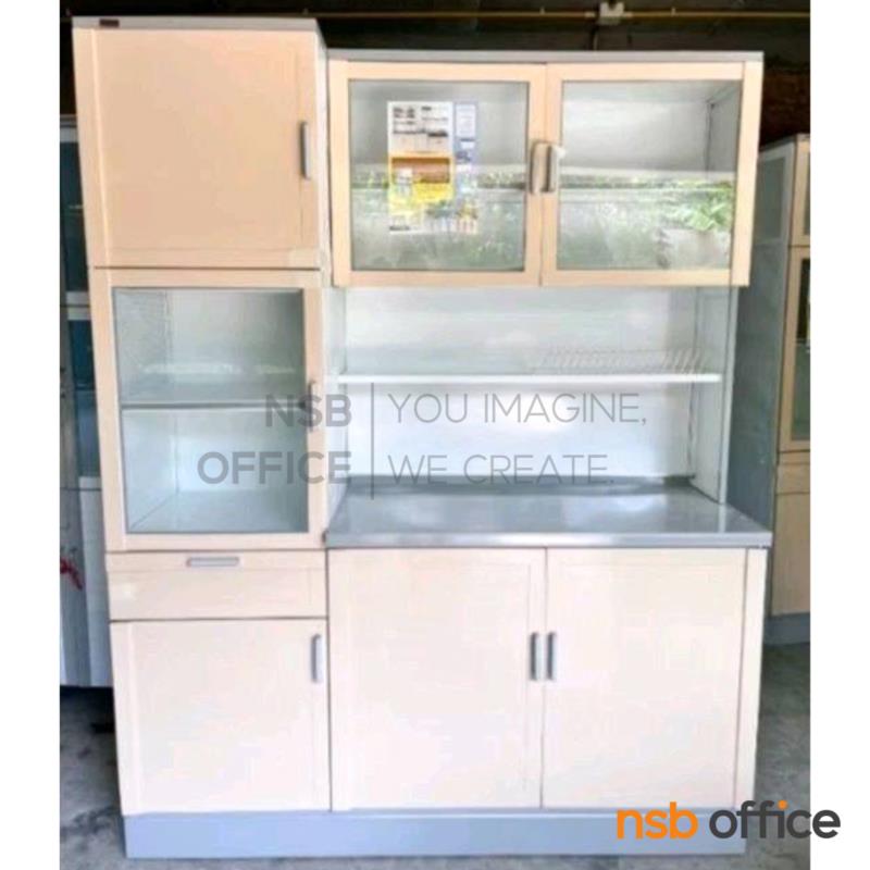 G07A091:ตู้ครัวสูงอลูมิเนียม พร้อมอ่างซิงค์ กว้าง 150 cm.  