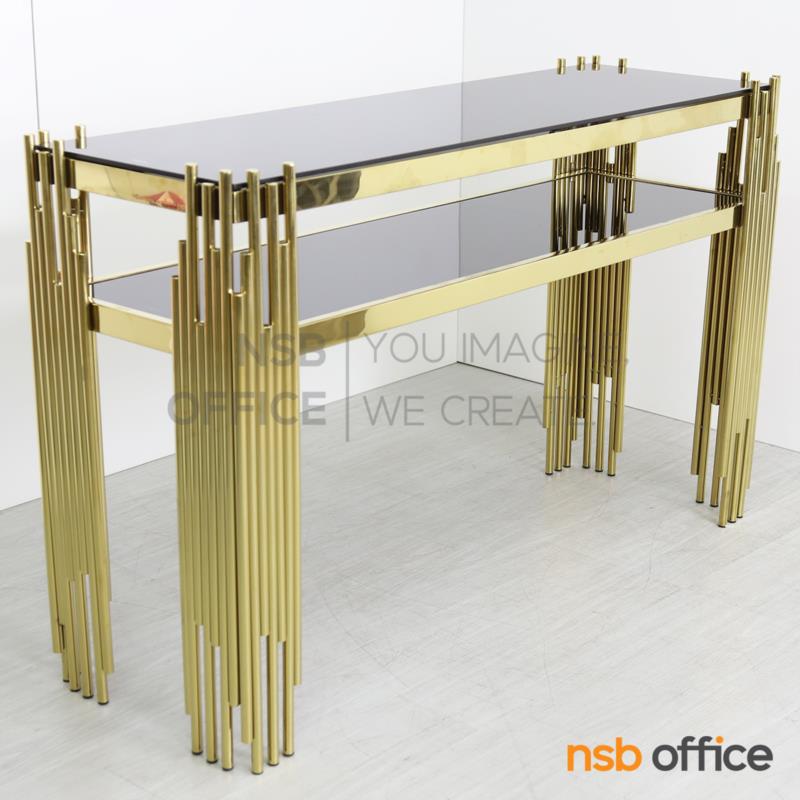 A29A006:โต๊ะหน้าหินอ่อน  รุ่น Gina (จีน่า) ขนาด 130W cm. โครงสแตนเลสสีทอง (Pre-order)