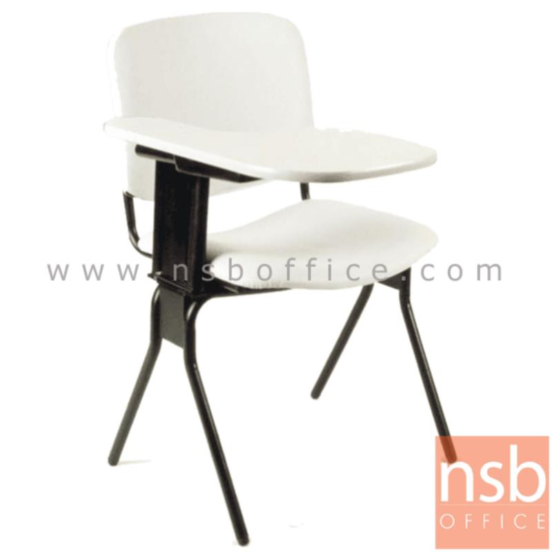 B07A042:เก้าอี้เลคเชอร์หุ้มหนังเทียม (PVC) รุ่น Derwent (เดอเวนท์) ขาเหล็กพ่นดำ 