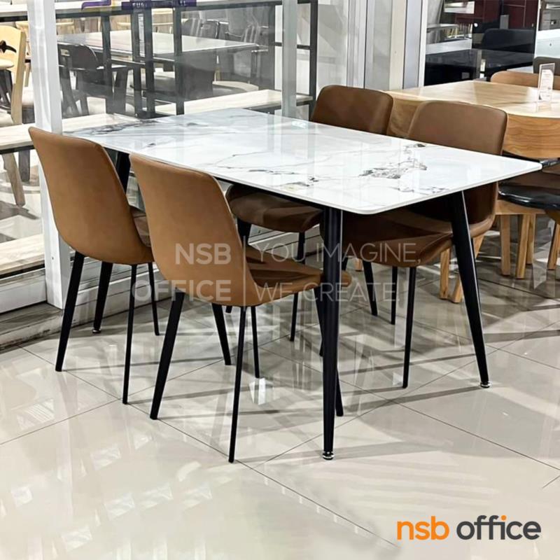 ชุดโต๊ะรับประทานอาหาร หน้าท็อปหิน 4 ที่นั่ง รุ่น Brenna (เบรนน่า)  พร้อมเก้าอี้ในชุด