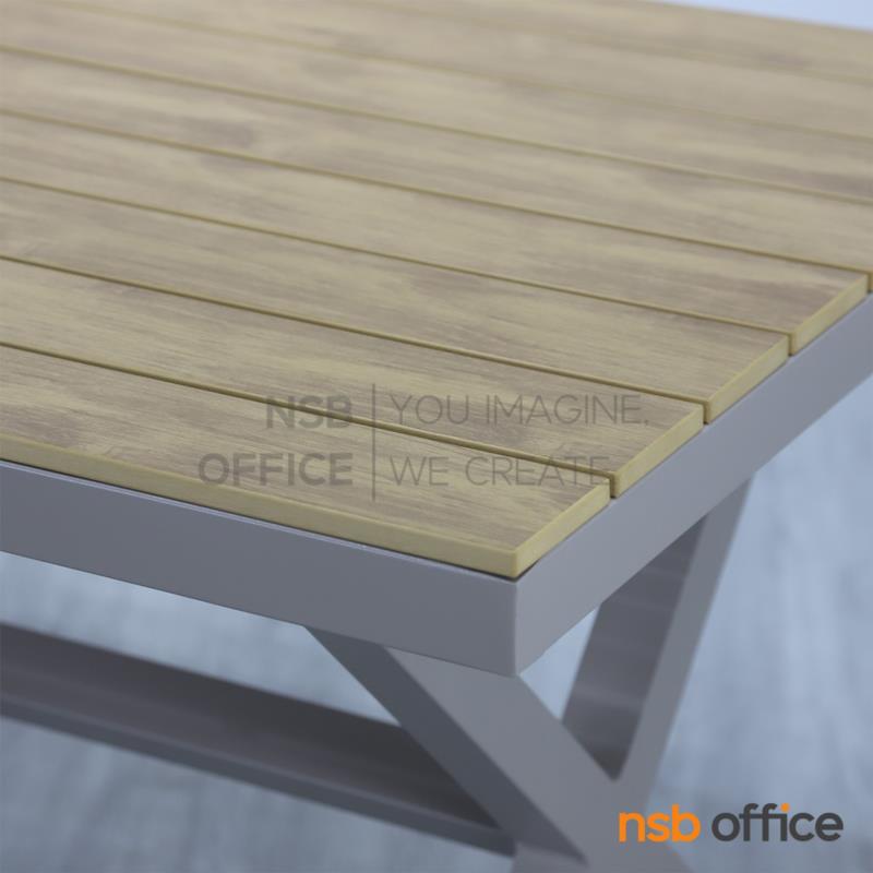 โต๊ะไม้พลาสวูด รุ่น Duchess (ดัชเชส) ขนาด 130W cm.  โครงขาอลูมิเนียม