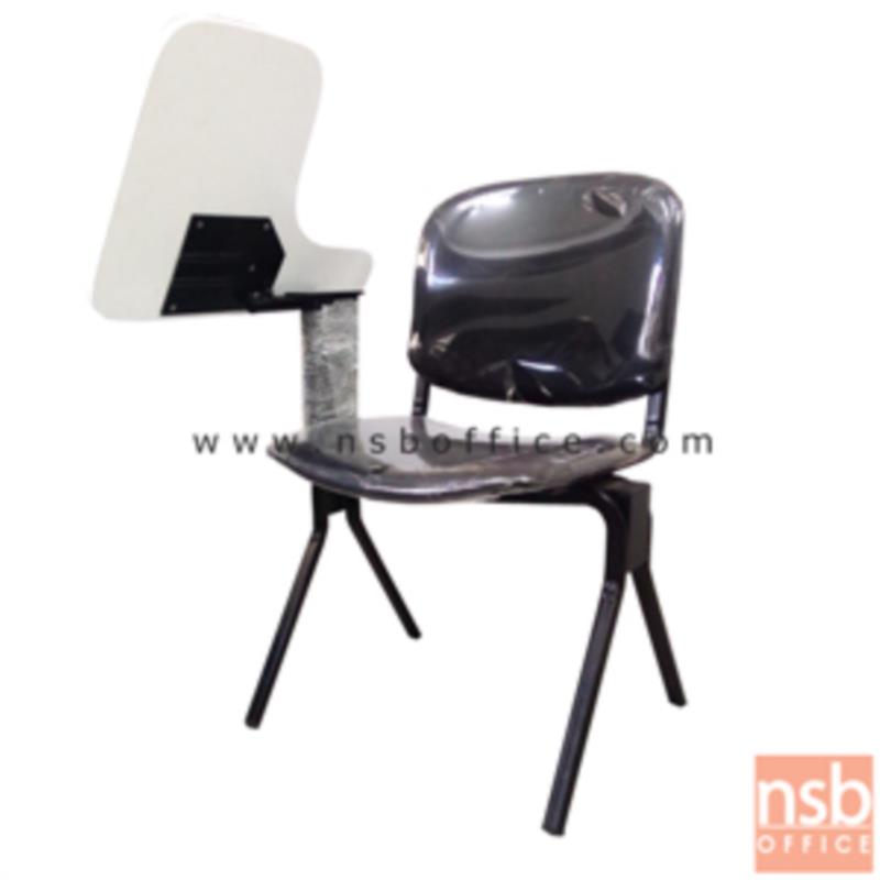เก้าอี้เลคเชอร์หุ้มหนังเทียม (PVC) รุ่น Derwent (เดอเวนท์) ขาเหล็กพ่นดำ 