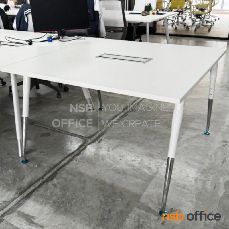 ชุดโต๊ะทำงานกลุ่ม  รุ่น Petula (เพทูลา) 2, 4  ที่นั่ง  พร้อมแผ่น miniscreen ขาเหล็กปลายเรียว