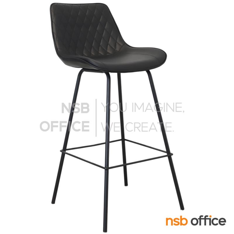 B18A152:เก้าอี้บาร์สูงหุ้มหนังเทียม รุ่น Vexis (เวซิส)  ขาเหล็ก