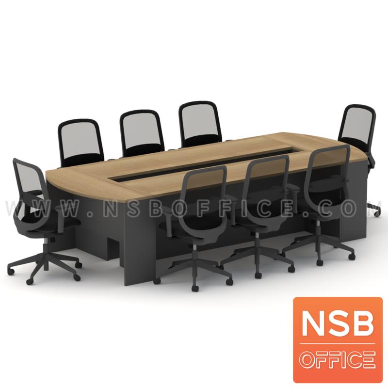โต๊ะประชุมสี่เหลี่ยมหัวโค้ง รุ่น Gimmson (กริมม์สัน)  เมลามีนล้วน 