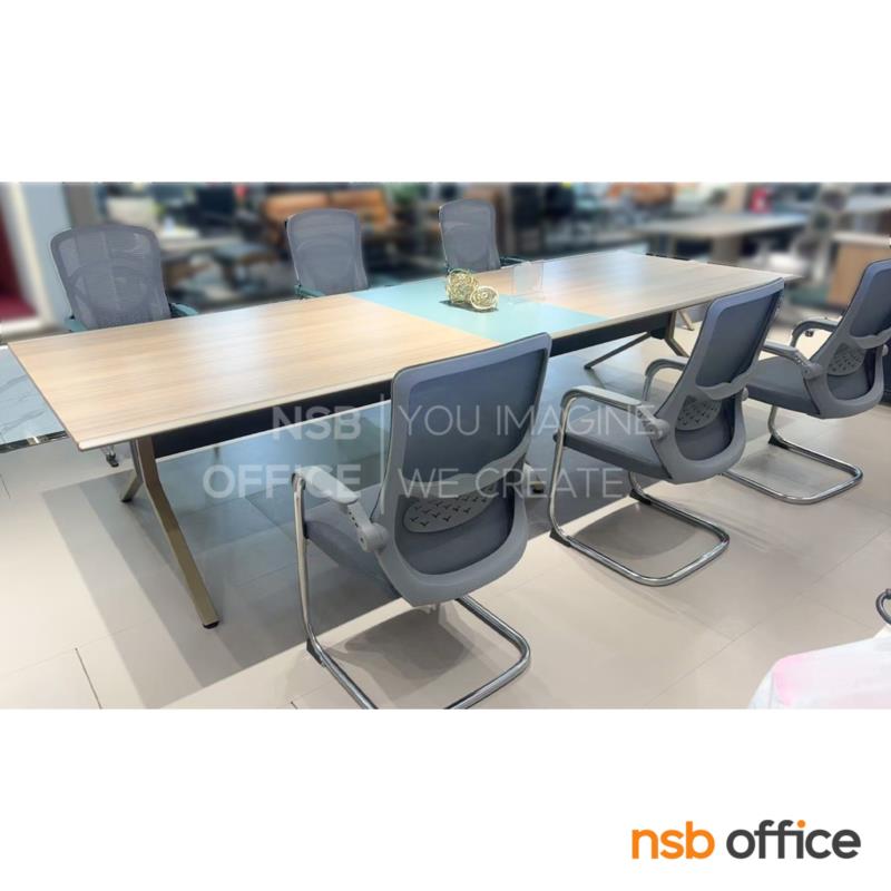 A05A302:โต๊ะประชุมทรงสี่เหลี่ยม รุ่น Bolivia (โบลิเวียร์) ขนาด 360W cm.  ขาเหล็ก