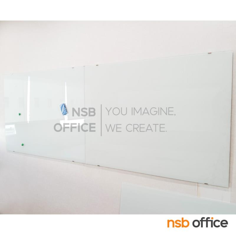 ไวท์บอร์ดกระจกแม่เหล็ก พร้อมถาดวางปากกา Tisdale (ทิสเดล) ขนาด 120W, 150W, 200W cm. 